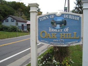 Oak Hill in Greene County, location of egg's Goatfell Farm Label 