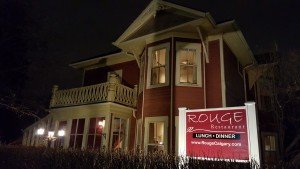 Rouge, farm to table dining in Calgary, located in an 1891 house that has been forever painted red
