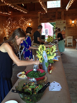 Farm to table buffet in the Red Barn at Mary’s Restaurant